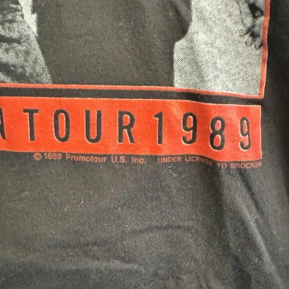 Vintage The Rolling Stones Steel Wheels North American Tour T-Shirt 1989 Size L - Picture 2 of 7